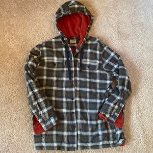 L.L Bean Fleece Lined Flannel Jacket